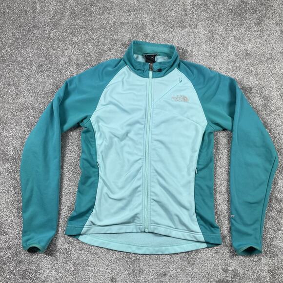 North Face Jacket Womens Small Zip Up TKA Stretch Thermal Fleece Rouching - Picture 2 of 16